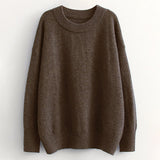 Women Autumn Solid Knitted Sweater Basic O Neck Cashmere Sweater Female Batwing Long Sleeve Loose Jumpers Casual