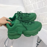 Design Mesh Chunky Sneakers Women's Shoes green Color Woman Casual Sneaker Platform Woman Fashion Tennis Female