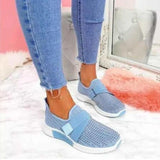 Women Shoes Platform Women Sneakers Summer Mesh Comfy Sock Shoes Soft Rubber Sole Slip-On Hot Flat Woman Vulcanize Shoes