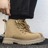 Breakj Martens Couples Fall 2024 Short Boots Fashion Ready Large Yellow Boots British Style Work Boots