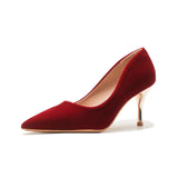 Red Wedding Shoes Women 2025 New Show Heds Wedding Dress Two Wearing Bridal Shoes Fine Heel Not Tired Of The Engagement High