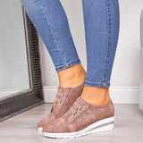 2022 New High Heel Lady Casual Women Sneakers Leisure Platform Shoes Breathable Height Increasing Shoes Women Flats Plus Size