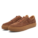 o'clock Casual Men's Genuine Leather Shoes Classic Pig Skin Male Lace-up Sneakers Quality Flats Moccasins Suede