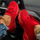 Women Sneakers 2022 Lace Up Chunky Sneakers Breathable Shoes For Women Outdoor Walking Sneakers Female Footwear Tenis