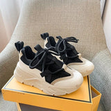 Women Brand Sneakers Breathable Mesh Casual Sports Shoes Female Fashion Lace Up High Leisure Woman Vulcanize Shoe Platform