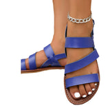 Breakj Large-Size Sandals Wearing Beach Sandals 2025 Summer Buckle With Flat Soles Of Casual Comfortable Women's Shoes