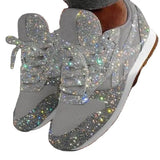 Breakj 2023 New Loose Cake Lily Casual Shoes Breathable Water Drill Thick-Soled Sports