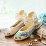 Breakj Style Embroidered Cloth Shoes And Sandals Women's Retro Dance Shoes Performance Dress With Women's