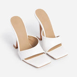 2021 Summer Women Pumps Square Toe Ladies Heel Mules Sexy Thin High Heels Sandals Female Fashion Woman Shoes Gladiator