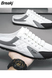 men 2023 New Style lat-soled Wild Flat-bottomed Summer Thin Section Baotou Half
