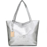 New Brand Fashion Casual Women Shoulder Bags Silver Gold Black Crocodile Handbag PU Leather Female Tote Bag Ladies Hand