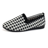 Flying Weaving Breathable Round Head Flat-Soled Single-Shoe Women's Color Sets Lazy People Working Happy Shoes