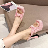 Summer New 13 Cm High Heels Thick Heel Sexy Nightclub Square Head Waterproof Sandal Female Fairy