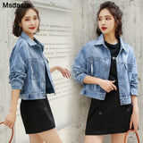 Jeans Coats Denim Jacket Short Jean Coat Girl'S Korean-style Loose-Fit 2020 Spring Autumn Cool College Style Tops