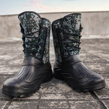 Warm Outdoor Men Snow Boots Stylish Casual Mid-calf Male Plush Shoes High-top Hard-wearing Botas De Hombre 2021