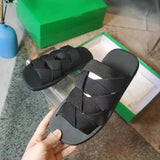 Fashion Flat Slippers Women Weave Slides Sandal Ladies Mules Outdoor Beach Lady Shoes Woman Home Slippers Female Flip