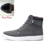 2022 Hot Men Shoes Fashion Warm Fur Winter Men Boots Autumn Leather Footwear For Man New High Top Canvas Casual Shoes