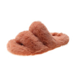 Breakj Autumn And Winter New Plush Slippers Women Home Warm Cotton Slippers Casual Fashion Wearing Hair Slippers