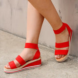 Women Shoes 2020 Ladies Hemp Casual Summer Slip on Strap Cross Cool Girls Woman Wedges Platform Candy Color Plus Size