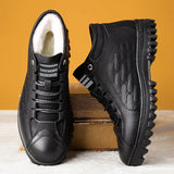 Men's Winter Waterproof Ankle Boots Plush Cotton Warm Shoes For Man Sports Running Boots Non-slip Short Boot Snow Outdoor