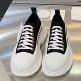 Spring Casual White Platform Shoes Women Luxury pu Leather Vulcanized Shoes Thick Bottom Female Barefoot Sneakers 2022