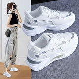 Breakj Korean Platform Dad Shoes 2025 Spring New Street Shot Students Running Sneakers Increased Leisure
