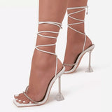 Summer New Women Sandals Sexy High Heel Shoes Woman Gladiator Clip Toe Bandage Buckle Strap Ladies Fashion Stiletto