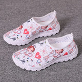 Shoes Women Print Breathable Sneakers Woman Slip-on Light Non-slip Flats Ladies Soft Bottom Casual Sports