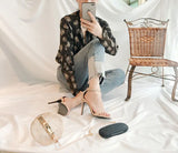 Women Sandals Shoes High Heels Leather Peep Toes Buckle Strap Woman Party 2021 Spring Summer Fashion New Arrival Size