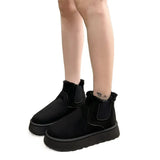 Breakj Velvet Boots Solid Color Comfortable And Versatile Winter New Anti-Skid Wear-Resistant Increased Versatile New Winter Hot