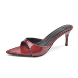 Breakj Slippers 2025 Spring New Women's Shoes Casual Light Pointed Slippers Type Wearing High-Heeled Cool