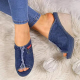 Lady Slope Sandals Women Platform Sandals New Summer Female Fish Mouth Platform High Heels Wedge