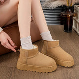 Breakj Boots Women Thicken 2025 Winter New Thick Bottom Anti-Slip Warm Cotton Boots Skins One Short