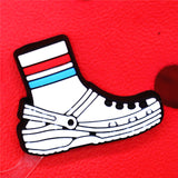 PVC Piano keys Croc Shoe Charms NEW Gesture love Slippers Beach Shoes Accessories Decorations for Jibz Kids Party