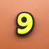 PVC Two Digital Fonts Shoe Charms Shoes Accessories Croc Shoe Buckle Decorations Shoe Ormaments fit JIBZ Party Kid's