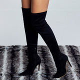 Boots Women's Heel 2023 Spring Fall New High Heels Winter Boots Show Slim Elastic Boots 42 Plus