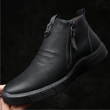 Men Shoes Designer Genuine Leather 100%wool Lining Winter Super Keep Warm Outdoor Ankle Boots Snow Boots Casual