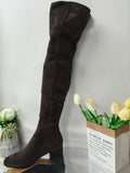 Breakj Fall / Winter 2024 New Over-Knee Fashion Boots Round Head Thick High-Heel Boots Plus Size Women's