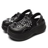 Eva Chunky Platform Sandals Women Summer 2024 Thick Bottom Clogs Garden Shoes Woman Closed Toe Non-Slip Beach