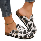 Mules Women Shoes Cow Print Slippers Summer Comfort Walking Sandals New Outdoor Dress Slides Slingback Home Shoes