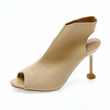 Sandals Fairy Style Fine Heels Girls' High Heels Summer 2024 New Fashion Hollowed-Out Fish Mouth Cool