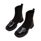 Breakj British Style Thin Skinny Boots Brown Socks Boots 2025 Autumn And Winter Gas Small Short Boots Small Ankle