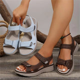 Breakj Asia Large-Size Magic Sticker Sports Wind Thick-Soled Sandals Women One Word Toe Beach Cool Drag