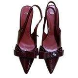Breakj 2025 New Women's Shoes Red Bow Bows High Heels Tips Shallow Stumbling