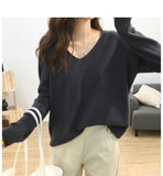 spring autumn new lazy knit oversize sweater women's pullover Korean loose bottoming shirt big