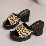 Breakj Large-Size Slope And Slippers Women's Color Red Font Thick-Sed Slippers Summer Striped Women's