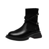 Breakj Bottom Retro Splicing Socks Boots Women In The Fall Of 2025 New Fashion And Leisure Korean Thin Small Short Boots
