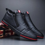 Casual Shoes Winter Warm Ankle Boots Fashion Man Snow Boots Outdoor Footwear Black Sneakers Men's Leather botas