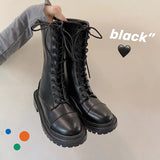 Shot Martin Boots New Fall Korean Version Plus Velvet Retro British Thick Thin Black Boot Shoes