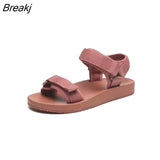 Women's Versatile Flat Beach Shoes 2023 Summer New Fashion Outwear Roman Shoes Womens